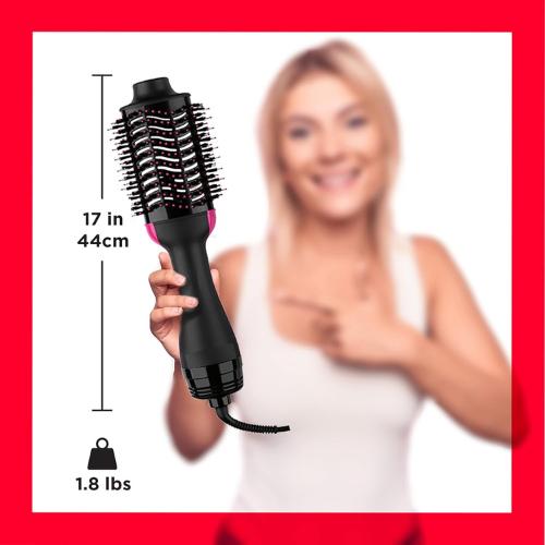 One-Step Volumizer Original 1.0 Hair Dryer and Hot Air Brush, Black Smooth