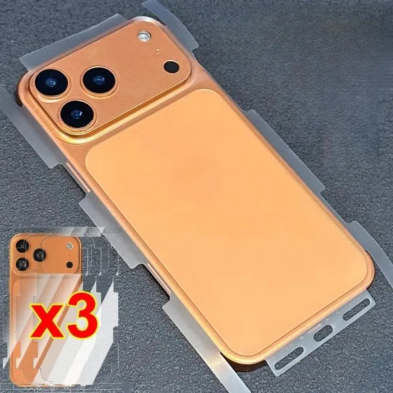 For Apple iPhone 17 16 15 14 13 12 11 Pro Max Wrap Side Edge Back Protector Scratch  Matte Back  Film