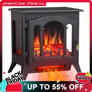 【TikTokShopBlackFriday】22-inch 3D Infrared Classic 1500W Electric Fireplace Stove, Freestanding Fireplace Heater,Thermostat, Overheating Protection, for Indoor Use 【TikTokShopBlackFriday】22-inch 3D Infrared Classic 1500W Electric Fireplace Stove, Freestanding Fireplace Heater,Thermostat, Overheating Protection, for Indoor Use