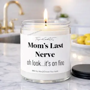 Unique Mothers day gifts for mom, Mom Last Nerve Candle, Mom gift candles, Tiktok Trendy Birthday gifts for mom, Candles for mom mother's day gifts, stepmom gifts from daughter, perfect mom gift, mom gift idea, adult humor scented candle, mothers day