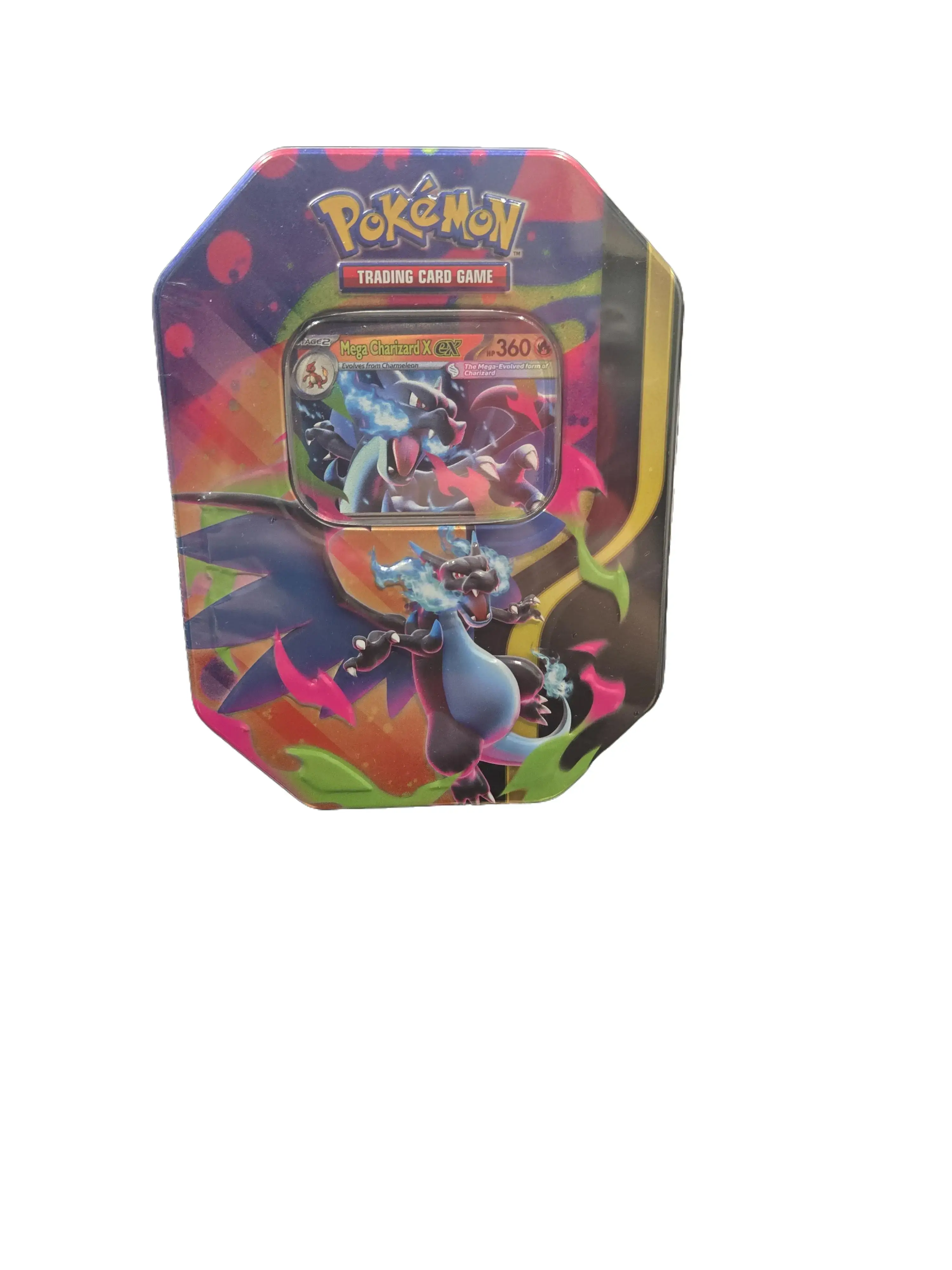 Pokemon Trading Card GamesMega Charizard X or Y EX Tin Pokemon Trading Card GamesMega Charizard X or Y EX Tin