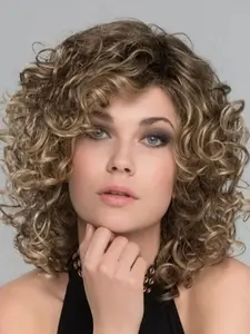 Women's Short Hair Synthetic Wig, Curled Wig, Micro Curl Voluminous Natural Fashion High-Quality Wig, Perfect Gift for Holidays, Curly Wig