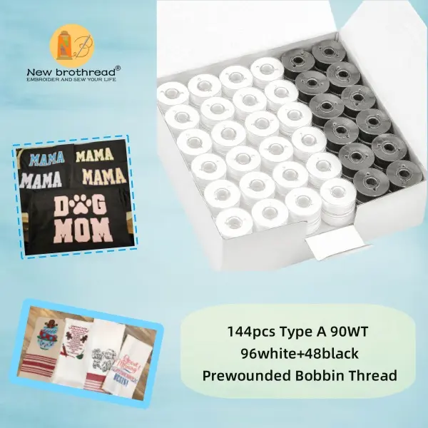 New brothread Prewound Bobbin Thread (90WT) Plastic Size A SA156 for Embroidery and Sewing Machine Cottonized Soft Feel Polyester Thread Sewing Thread DIY Sewing for Beginners, TikTokShopDealsforYouDays, SummerWins