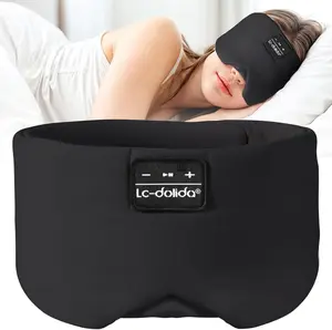 Sleep Headphones Bluetooth 5.4 Sleeping Eye Mask Wireless Music Earphones with HD Speakers for Side Sleepers Total Blackout Cotton Mask for Travel, Home, Office, Unique Gifts