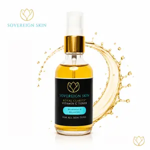 Sovereign Skin Royal Clarity Vitamin C Radiance Toner — Antioxidant Brightening Face Toner | Vitamin C + Papaya + Witch Hazel Glow Toner for All Skin Types
