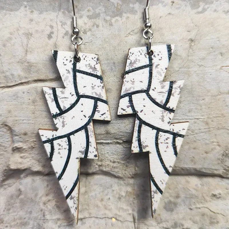 Volleyball Lightning Bolt Earrings Volleyball Lightning Bolt Earrings