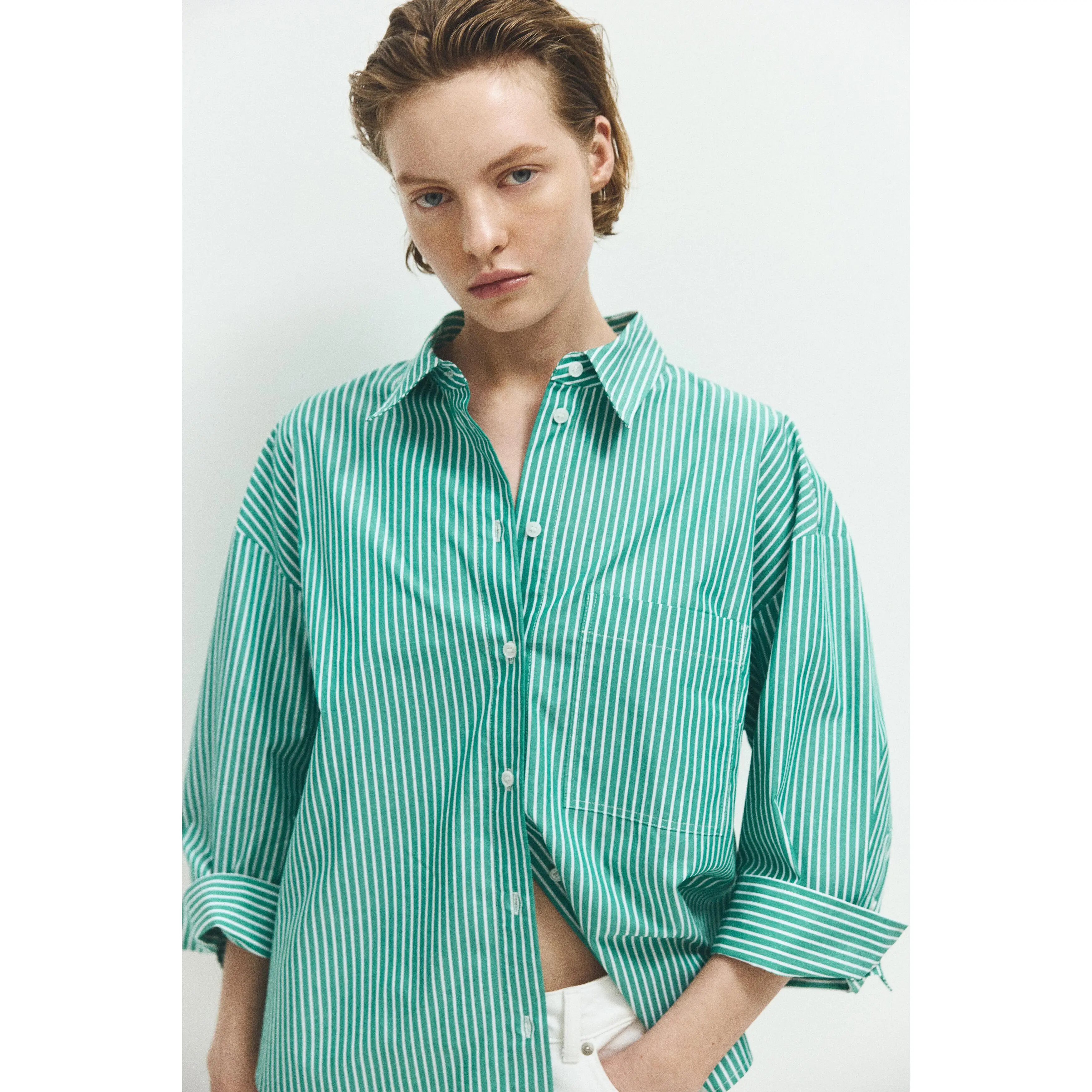 H&M Short poplin shirt