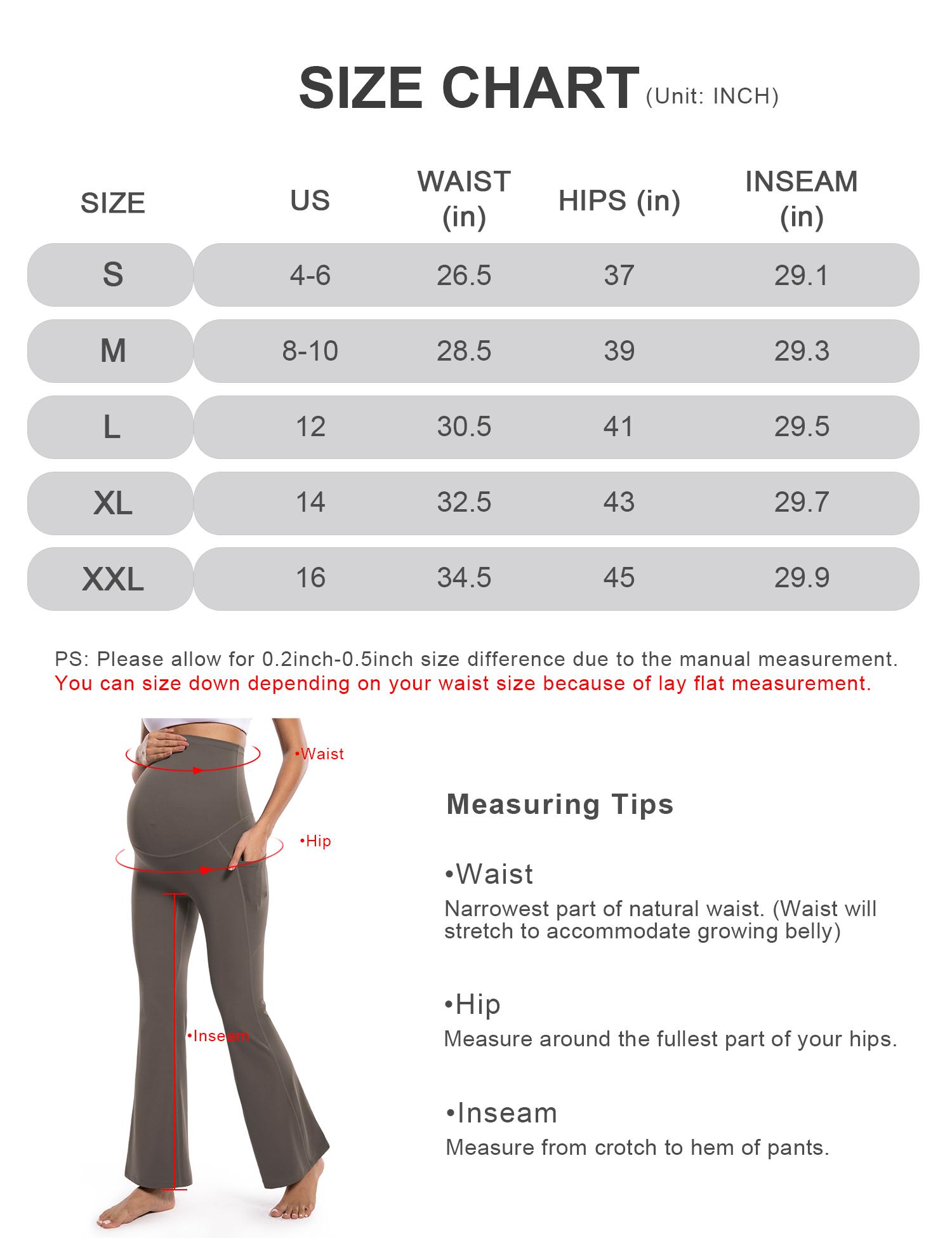 POSHDIVAH Women's Maternity Flare Leggings Over The Belly Pregnancy Workout Active Yoga Lounge Bootcut Pants with Pockets maternity bottom