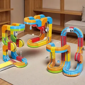 32PCS Magnetic Rail Car Toy - Flexible Racing Track Set with Electric Train and Traffic Signs, DIY Children's Rail Track Set, Suitable for Boys and Girls Ages 3-8, Birthday Party Gift