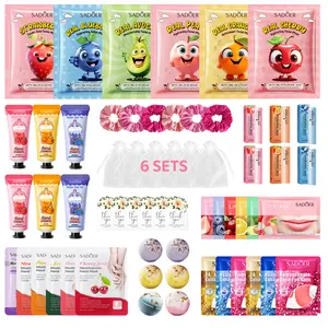 60PCS Spa Party Supplies for Girls,Spa Party Favors kit Include Face Masks Skincare,Hand Masks,Lip Mask,Under Eye Patches,Lip Balm,Foot Bath Bombs,Hand Cream,Girls Birthday Sleepover Party Supplies