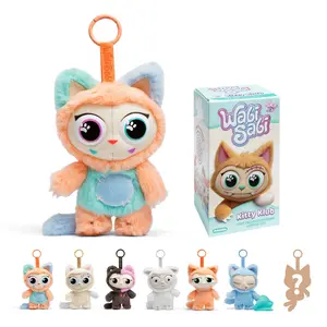 WabiSabi Kitty Club Blind Box by Relatable - Soft, Collectible, Blind Box Figures Plush on a Keychain, Easter Basket Gift for Kids, Teens and Collectors - Includes 1 Single Mystery Plush