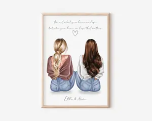 [SALE UP TO 50% - UNFRAMED] Personalised Best Friend Print, Best Friend Gift, Friendship Gift, Friend Keepsake, Birthday Bestie Gifts, Birthday Gifts for Her- Complimentary Delivery