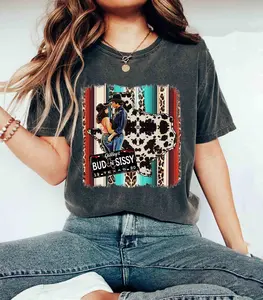 Bud N Sissy Urban Cowboy T-Shirt, Retro Urban Cowboy Bud N Sissy Graphic T-Shirt, Authentic Bud N Sissy Urban Cowboy Tee Cotton Fabric