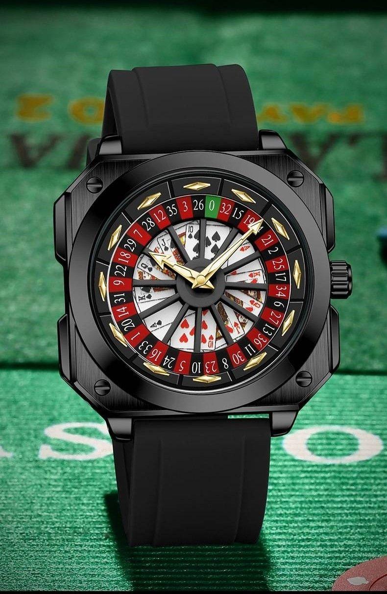 Swiss Brand New Rotating Fortune God Watch Fashion Men Wristwatch Creative Luminous Waterproof Automatic Quartz Watch