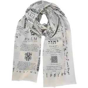 Prayer Shawl for Women, Protection Bible Verse Scarf, 70x170cm Lightweight, Ideal for Festivals, Parties, Friends, Christian Accessories