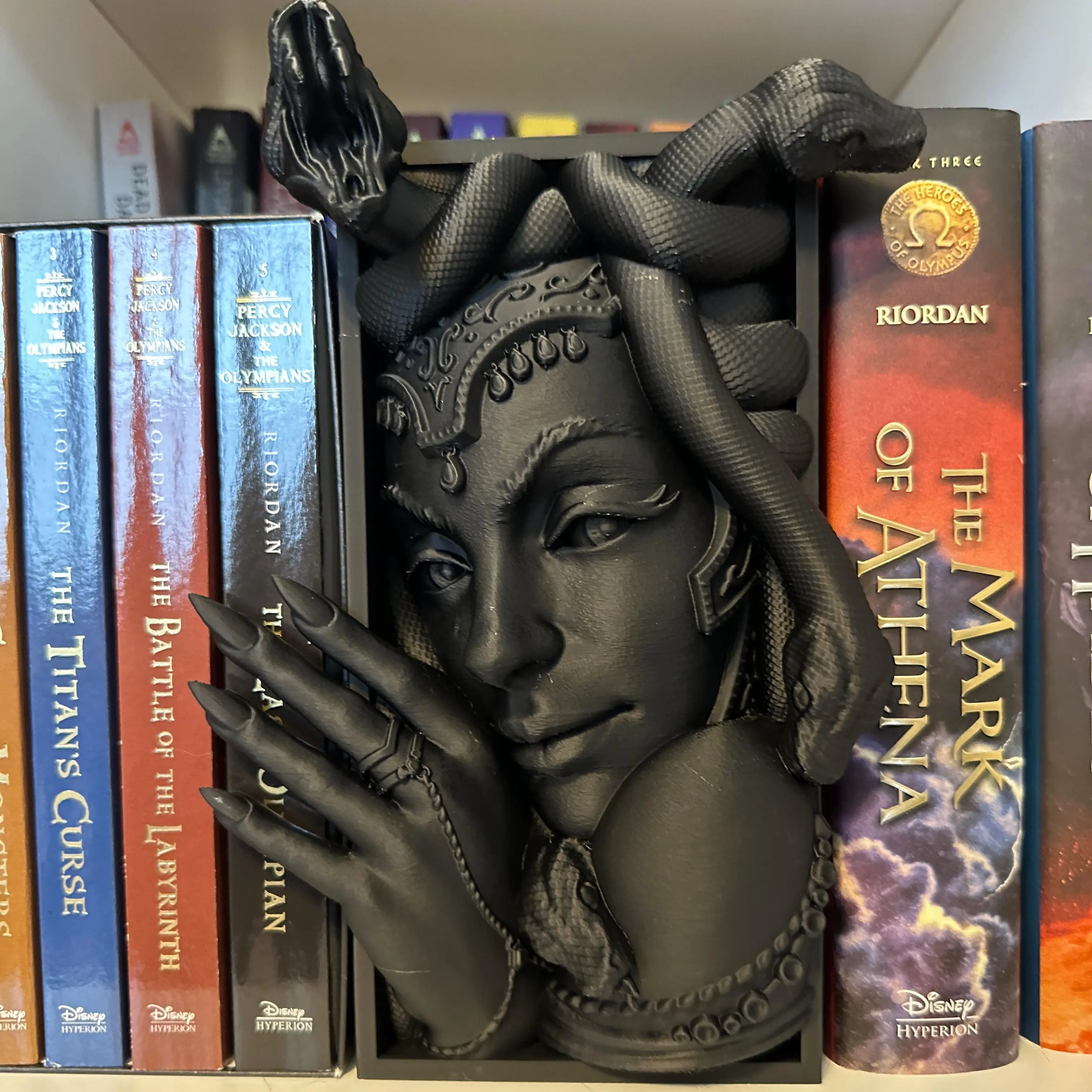 Black Medusa Booknook - Decorative Plastic - Ideal for Home Decor