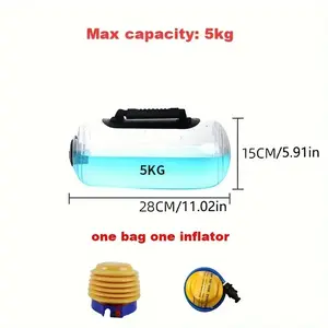 5kg Fitness weight-bearing water bag Adjustable Water-Filled Weight Bag for Weightlifting & Strength Training - with Air Pump