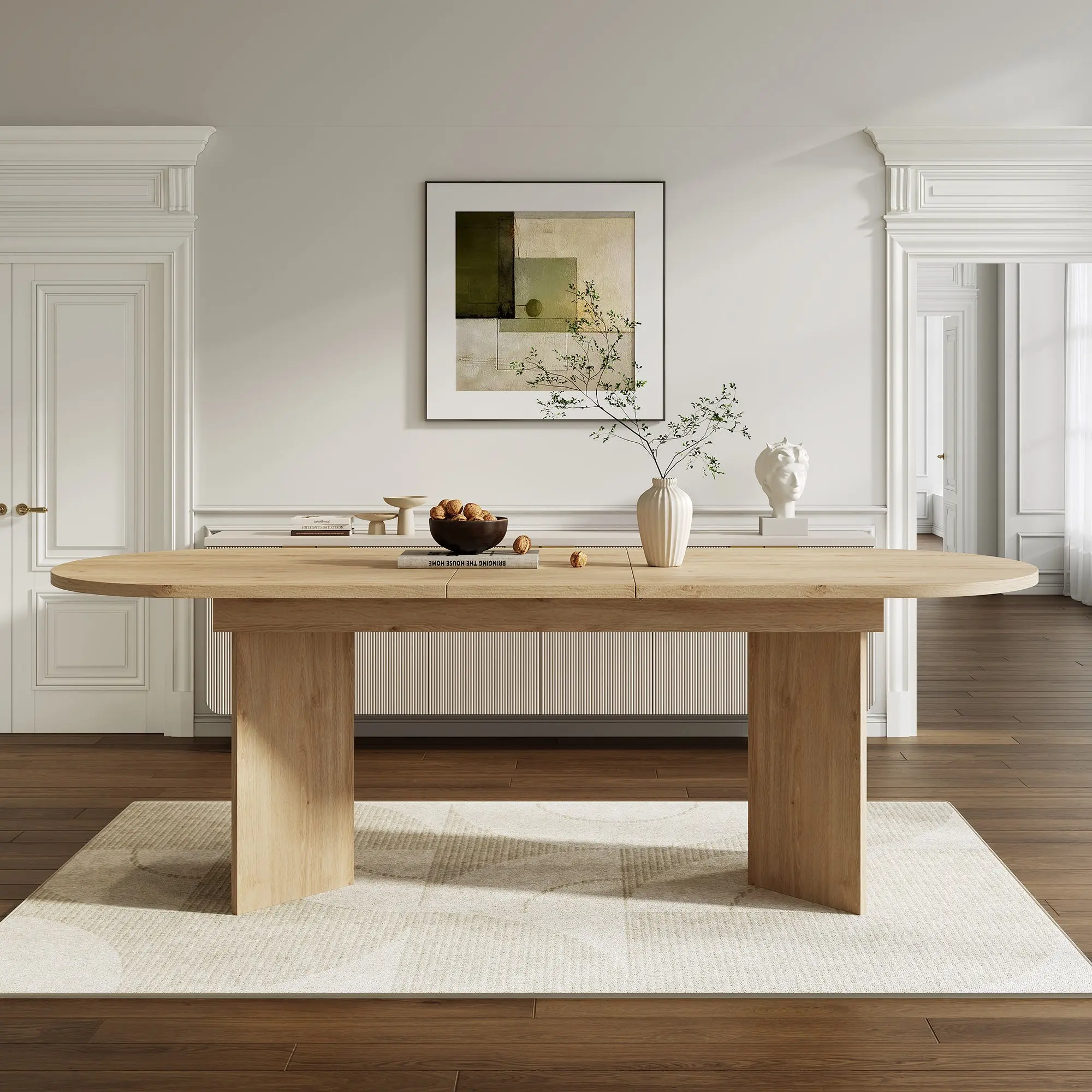 Luri | Mediterranean Farmhouse Oak Thickened Dining Table