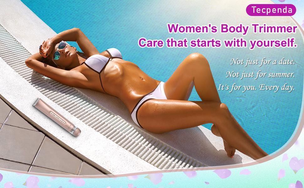 2026 New Women's 2-In-1 Waterproof Electric Shaver & Bikini Trimmer, Dual-Head Hair Removal Razor for Bikini, Underarm, Leg, Arm & Facial Hair, Wet Dry Use, USB Rechargeable (Champagne)