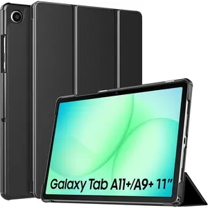 Case for Samsung Galaxy Tab A11+ Plus/A9+ Plus 11 Inch (2026/2023), Slim Lightweight Stand Hard Back Shell Protective Cover, Auto Wake/Sleep, Black-USA
