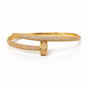 TEIKET Luxe Glow Pavé Nail Bangle