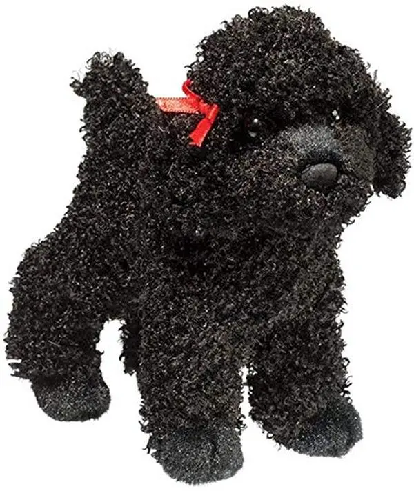 Douglas Cuddle Gigi Black Poodle 8" Plush Stuffed Animal Toy #3987