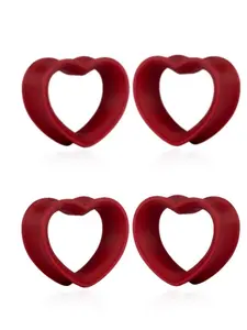 Vanku 4pcs/2pairs  Lightweight Heart PLA Ear Gauges 8-19mm Thin Punk Ear Plugs
