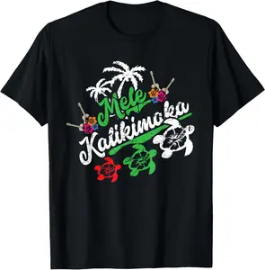 100% Cotton Hawaii Mele Kalikimaka Shirt - Hawaiian Merry Christmas Tee T-Shirt