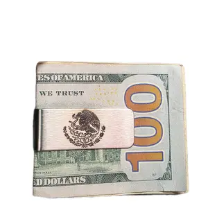 Mexican Flag Golden Eagle Stainless Steel Money Clip Business Fashion Wallet Business Wallets