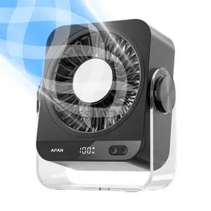 Desk Fan With Cold Compress, Table Fan with Turbo Airflow 199 Speeds 130° Rotating, Digital Display, Rechargeable USB Desktop Fans for Bedroom Home Office Summer Essentials, Multifunctional Cooling Fan, Portable Fans Rechargeable