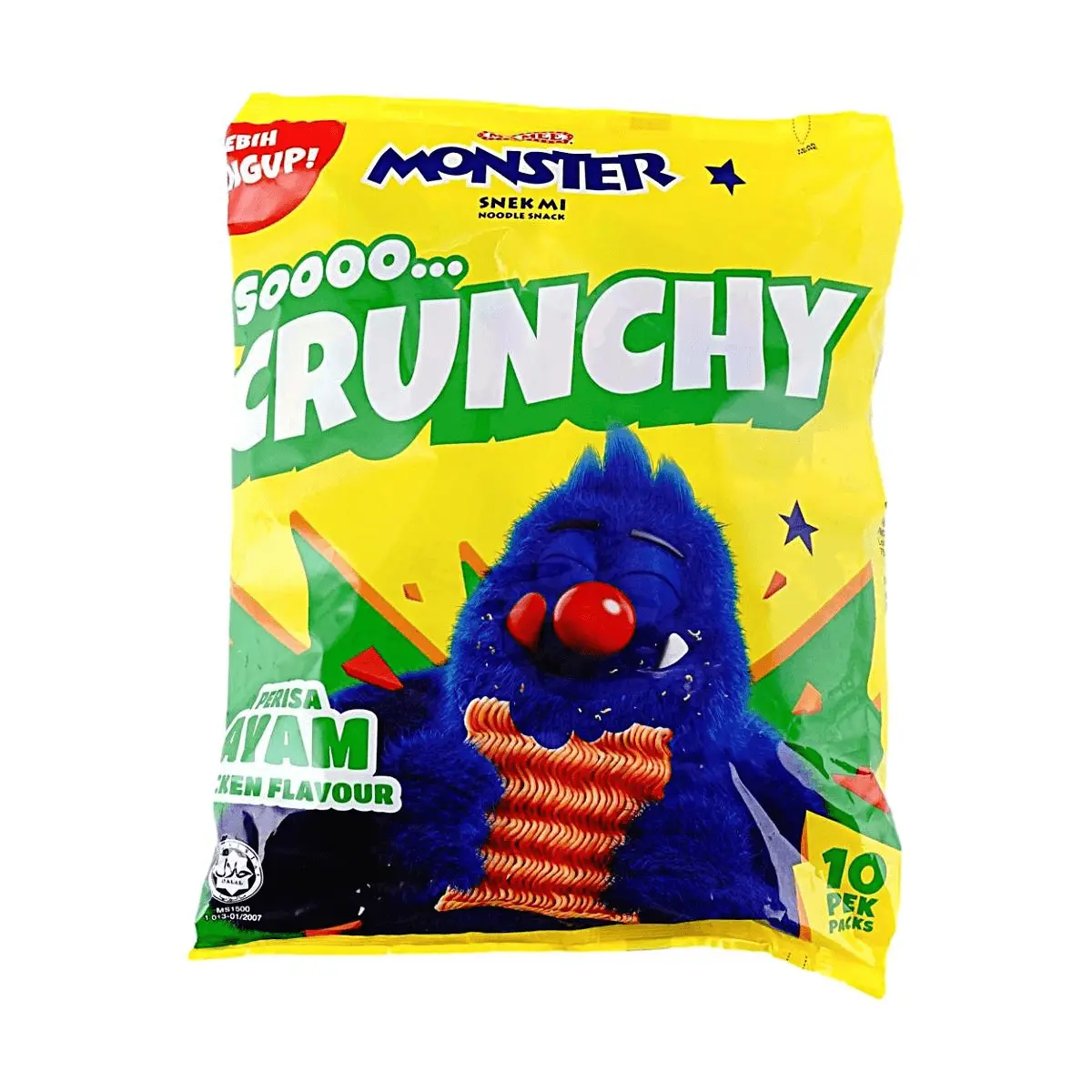 Mamee Monster Chicken Instant Noodles Snack 10 Packs 200g - Classic Malaysian Childhood Snack