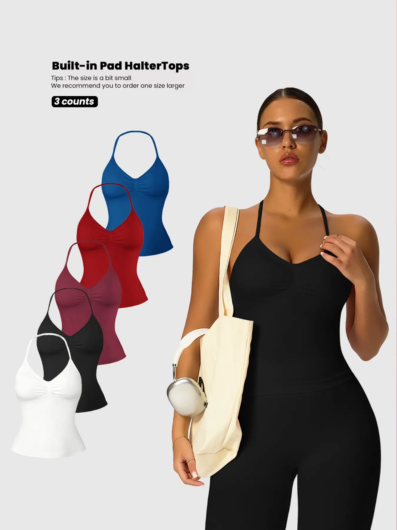 5-Pack Women's Sleeveless Sporty Vest, Comfortable Slim-Fit Workout Top, Fitness Sport Top, Sleeveless Sports Top, Athletic Tank Top, Athletic Fitness Clothes, Ideal for Running Yoga Daily Wear, All-Season Active Apparel