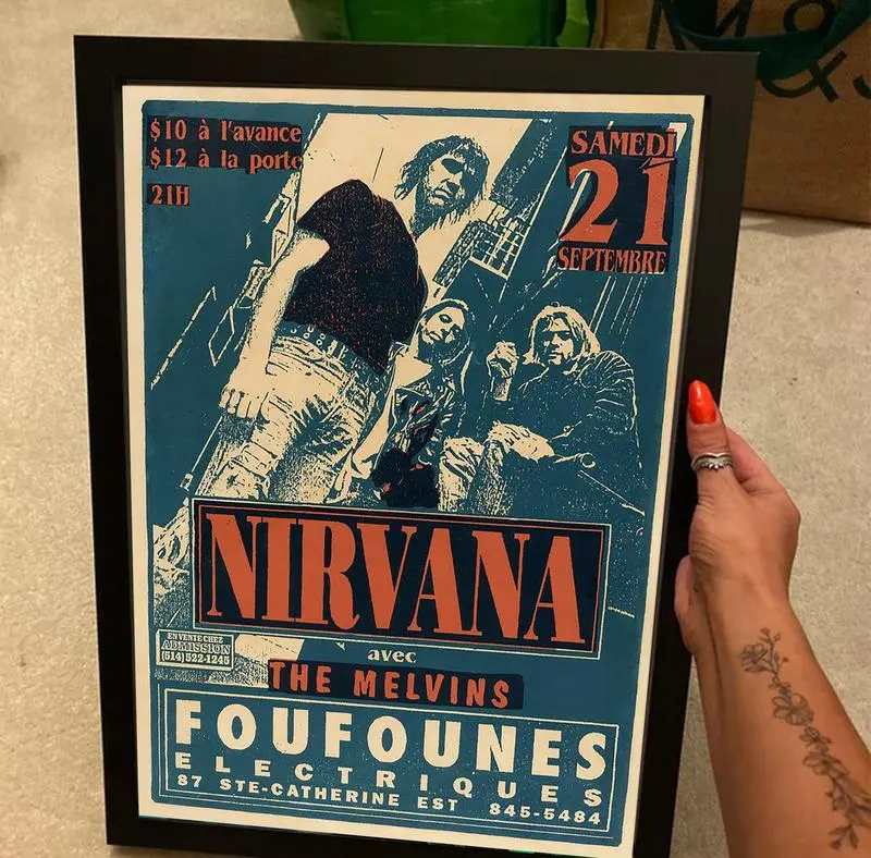 [UNFRAMED POSTER] Nirvana Concert Poster, Nirvana Vintage Poster, Gift Poster