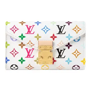 Louis Vuitton x Takashi Murakami Monogram Canvas Waist Bag with Chain Strap in White