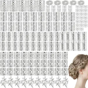 130 count Loc  for Hair Dreadlock,  Hair Cuffs,  Braid Cuffs  Jewels Loc Jewelrys for Dreadlock Styling Fashion Jewelrys  Toos for Women Men  Crochet Rings