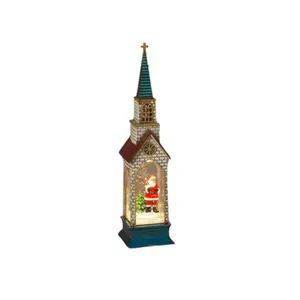 Red Roof Holiday Church Water Lantern