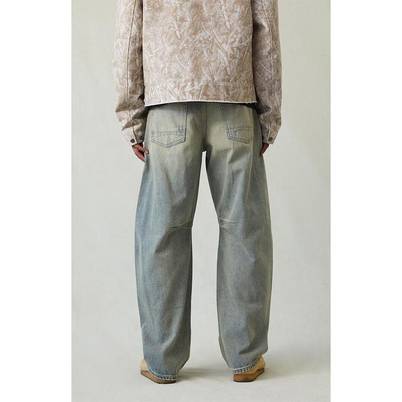 Pacsun Men's Mason Baggy Barrel Jeans Medium Indigo Tinted