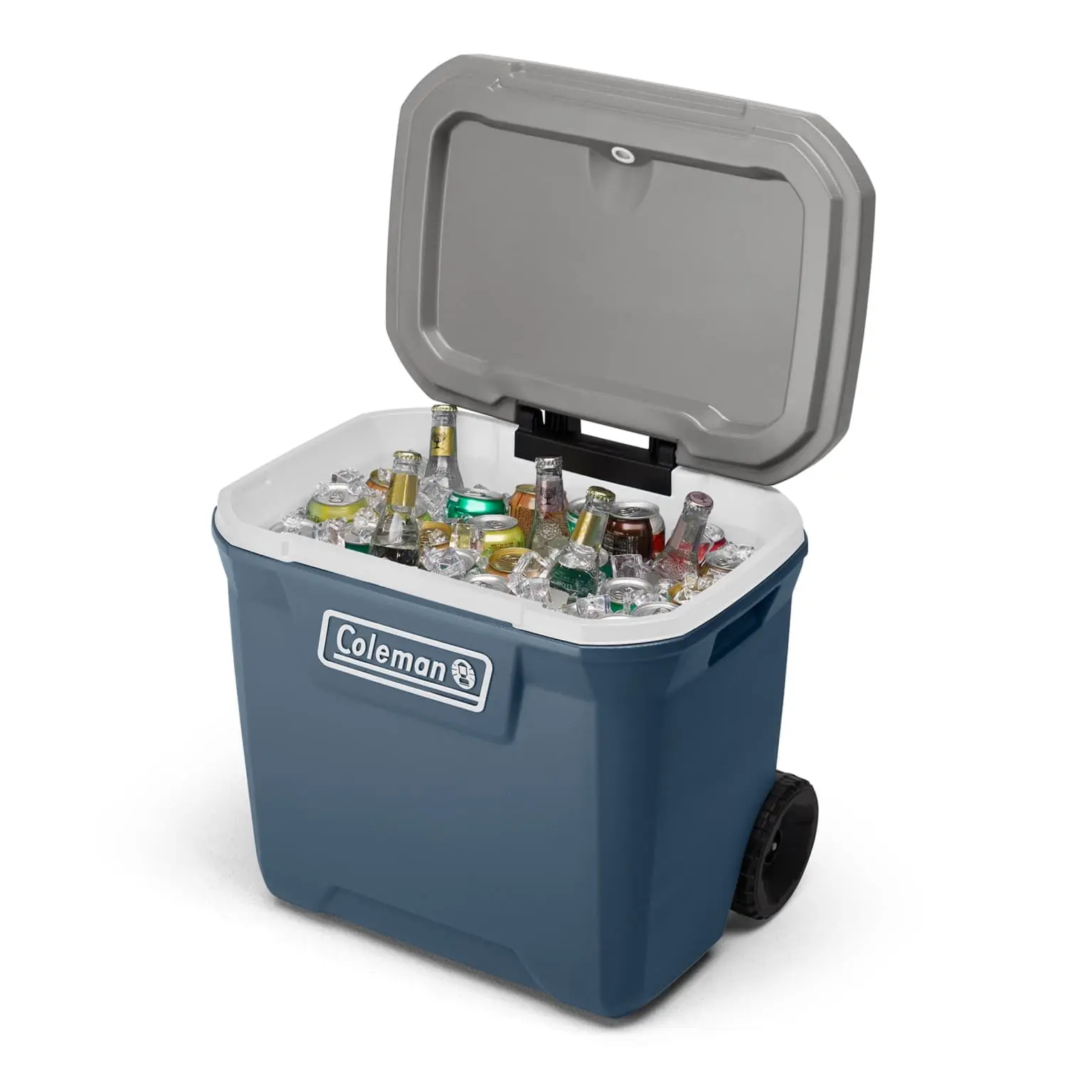 Coleman 316 Series 60QT Hard Chest Wheeled Cooler - Lakeside Blue, for Sports & Outdoor Camping Hiking Camp Kitchen Use