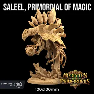 Saleel Primordial of Magic | The Dragon Trappers Lodge | 32mm Scale | Miniature TTRPG Mini DnD Dungeons and Dragons Wargame