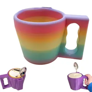 Ice Cream Pint Holder, Drip Proof Cup Set, Pint Size Ice Cream Handler With Handle & Spoon Pocket,Suitable for Ice Cream Cheers