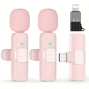 Wireless Lav Mic - USB-C Omnidirectional Clip-On Microphone with 24H Battery for Live Streaming, Zoom, TikTok (Plug & Play)