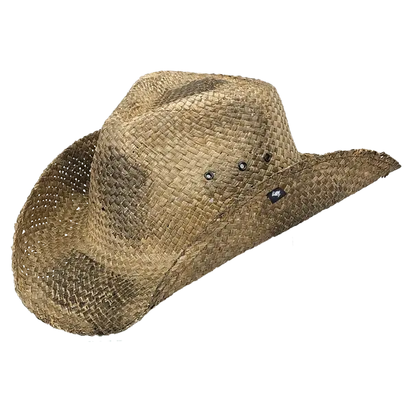 Maverick Straw Western Drifter Cowboy Hat: Black / One Size