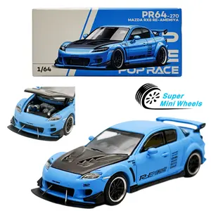 Pop Race 1:64 Mazda RX8 RE-Amemiya Widebody Blue #270