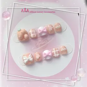 Kids' Short-Length Press-on Nails – Non-Toxic & Odor-Free | New Luxurious Whitening Finish