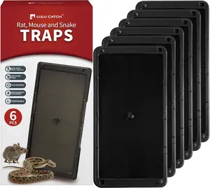 LULUCATCH Mouse & Insect Glue Traps 12 Pack Heavier Sticky Non-Toxic Glue for Small Mice Indoor Pest Control Pet Safe Easy Setup