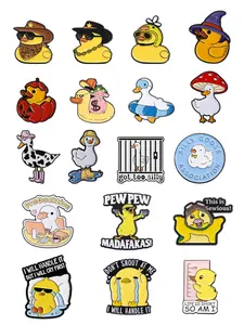 18-Piece Cute Duck Enamel Pin Set, Duck Pin Designs, Unique Animal Design Pins for Duck Lovers & Collectors, Perfect Gift Idea for Bird Enthusiasts