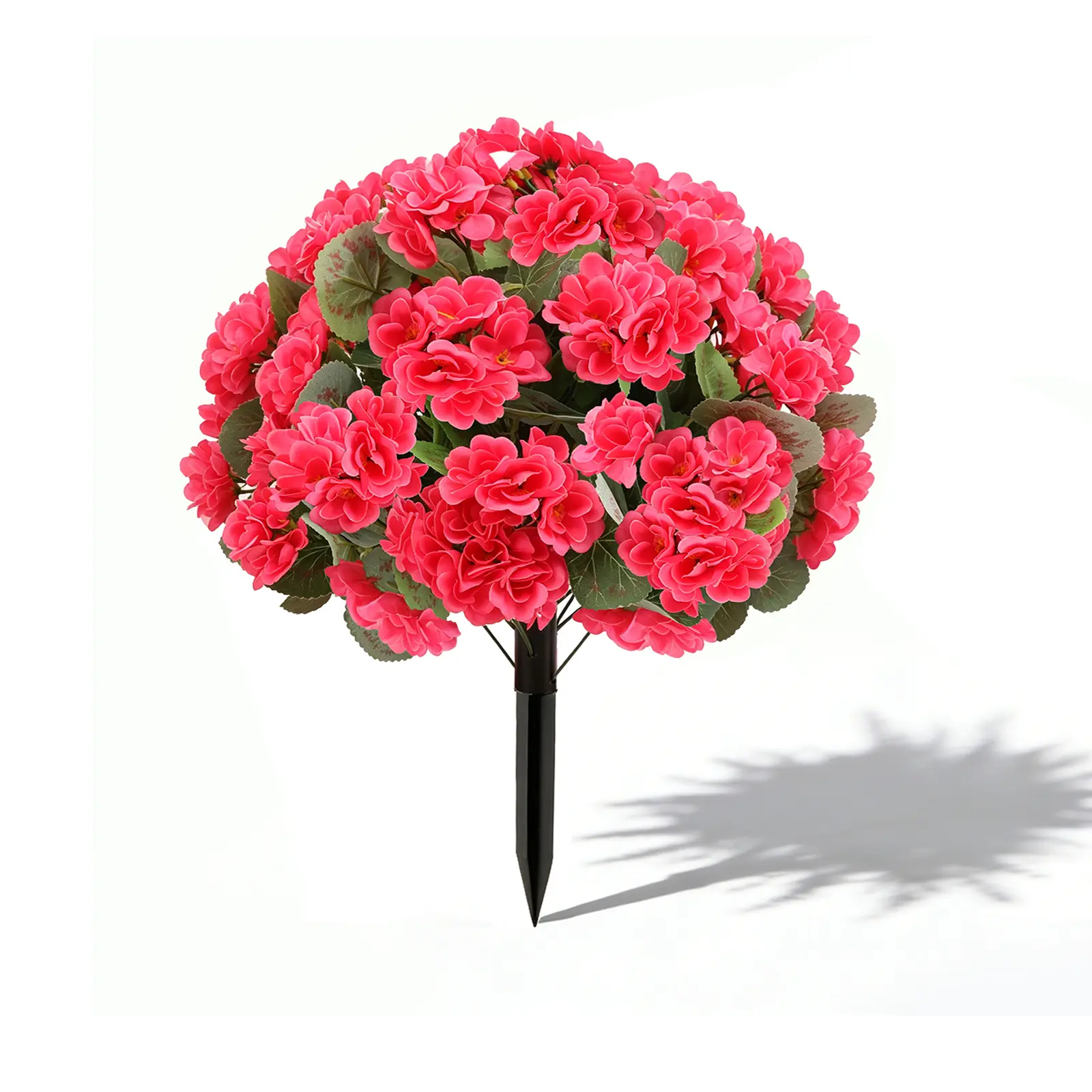 Realistic Artificial Magenta Hydrangea Floral Topiary Tree with Ground Spike - Durable, Waterproof, All-Weather, No-Maintenance Lawn Decor for Lawn, Fence; Indoor Home Decor Option