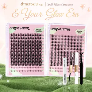 Lash Cluster Kit Lash Extensions Eyelash Clusters Kit Cluster Lashes Lash Clusters Natural Lash Clusters Fluffy Lash Clusters Waterproof Lash Glue Bottom Lashes