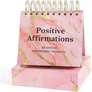 Daily Flip Calendar with Inspirational Quotes - Motivational Perpetual Calendar Desk Office  Decor for Women, Gifts Desk Accessories for Girls Positive Affirmations
