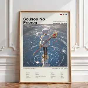 Sousou No Frieren Manga Poster, Frieren Anime Wall Art Print, Fantasy Room Decor